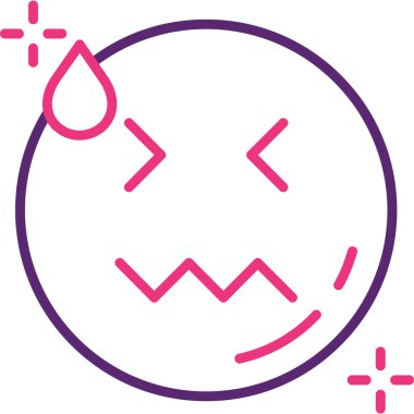 Şirin bir çizgi film simgesinin vektör çizimi