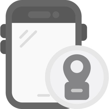 Telefon ikonu. Cep telefonu ve diğer koleksiyonlardan beyaz arkaplan üzerindeki modayı gösteren düz vektör çizimi.