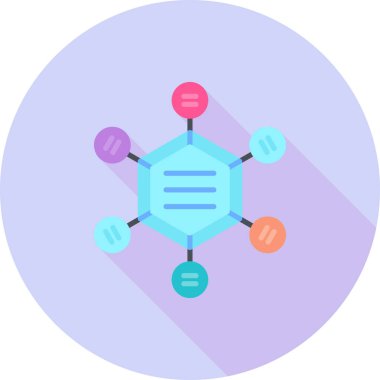 Bir molekülün arka planının vektör çizimi.