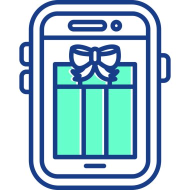 Hediye. Web simgesi basit illüstrasyon