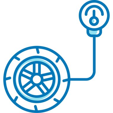 Tekerlek simgesi vektör illüstrasyonu