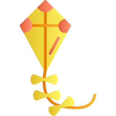 izole uçurtma çizgi film ikon vektör tasarımı