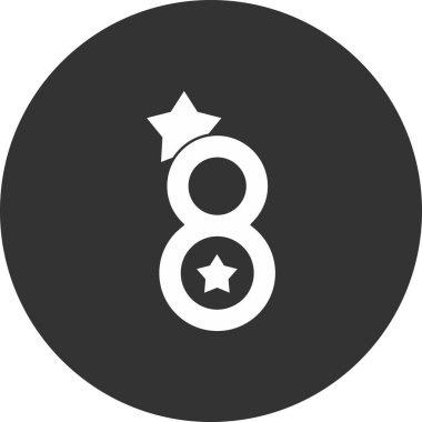 Sekiz numaralı simge vektör illüstrasyonu