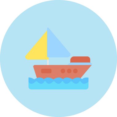 Gemi simgesi vektör illüstrasyonu