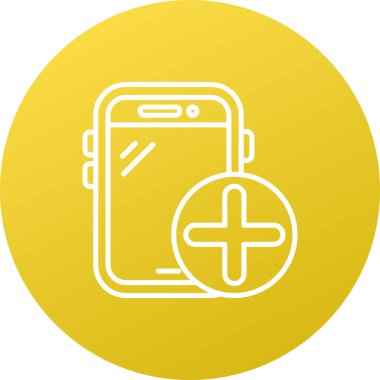 Batarya simgesi ve vektör illüstrasyonlu cep telefonu