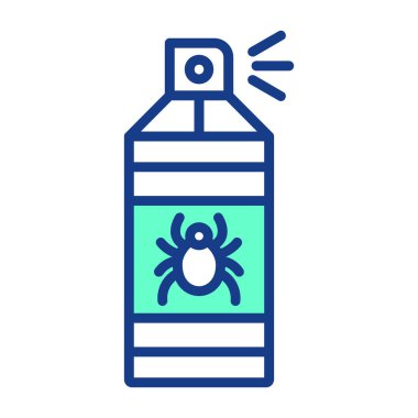 Örümcek ikonu vektör illüstrasyon işareti olan şişe