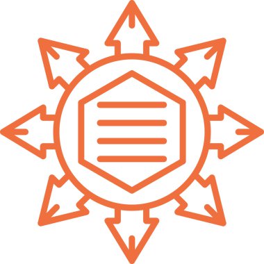 Bir yıldızın modern bir simgesinin vektör çizimi