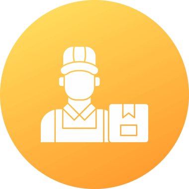 Bir işçi simgesinin vektör illüstrasyonu