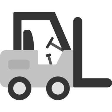 Forklift düz vektör simgesi