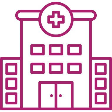 Hastane binası vektör simgesi