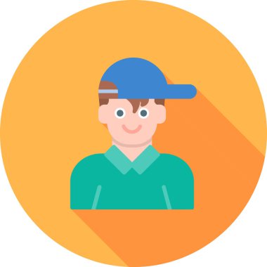 kapsül vektör illüstrasyon tasarımlı avatar adam