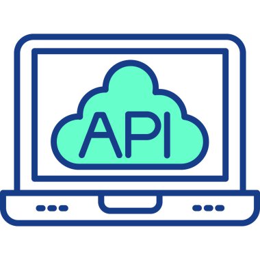 api geliştirme modern simge, vektör illüstrasyonu