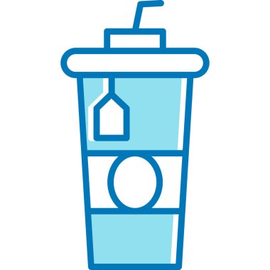 Mavi içecek simgesinin vektör illüstrasyonu