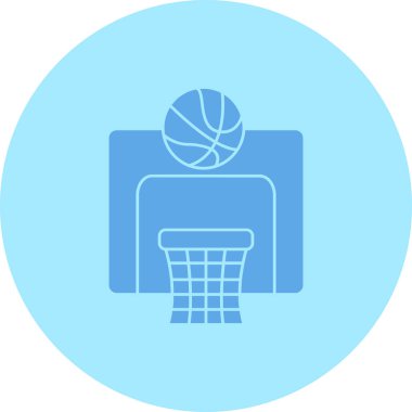 Basketbol ikonunun vektör illüstrasyonu