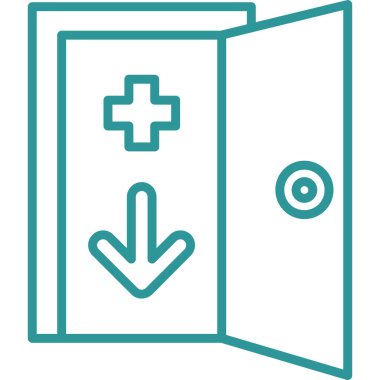 Bir hastane simgesinin vektör illüstrasyonu