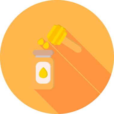 Tatlım düz vektör simgesi