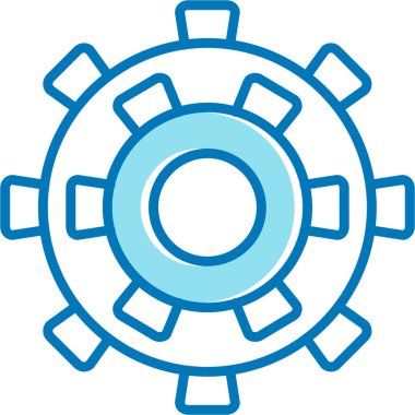 dişli dişli tekerlek simgesi - taslak biçimi