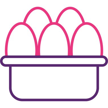 Sepet simgesi, vektör illüstrasyonu