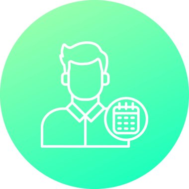 Benzersiz iş adamı vektör çizgisi simgesi