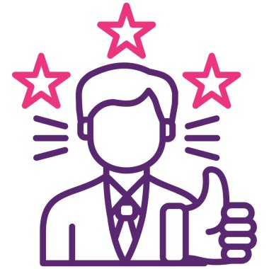 İş adamı. Web simgesi basit illüstrasyon