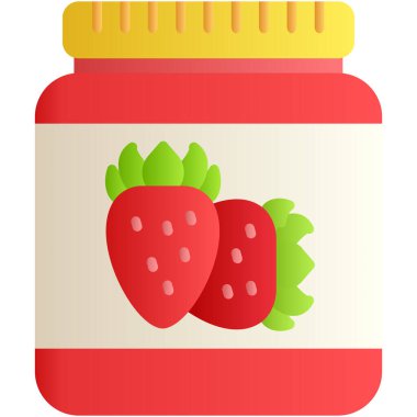 Çilek şişesi simgesi, düz stil.