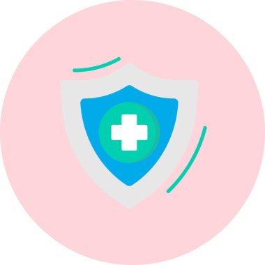 kalkan simgesi, vektör illüstrasyonu