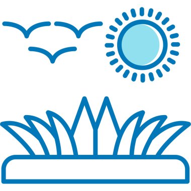 Nilüfer çiçeği ikonu vektör illüstrasyonu