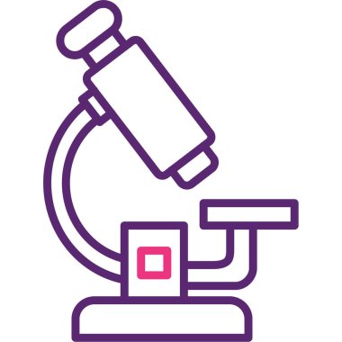 Laboratuar mikroskobu. Web simgesi basit illüstrasyon