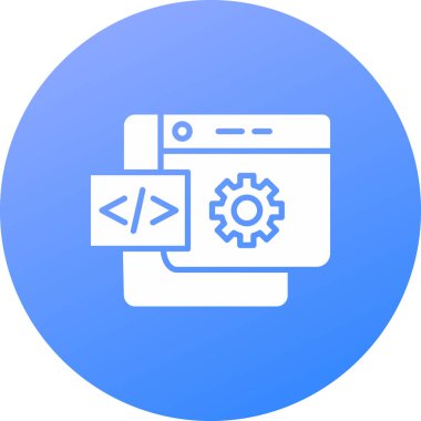 Bilgisayar. Web simgesi basit illüstrasyon
