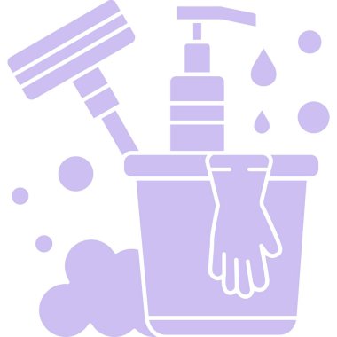 Çizilmiş banyo illüstrasyon el.