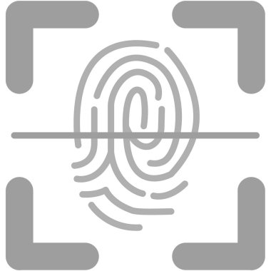 parmak izi tarama simgesi ana hat biçiminde