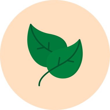 Bir bitki simgesinin vektör illüstrasyonu