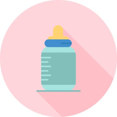 bebek süt şişesi simgesi düz stil