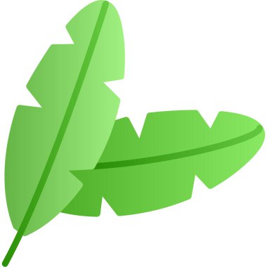 Gölgesi olan yeşil vektör yaprağı