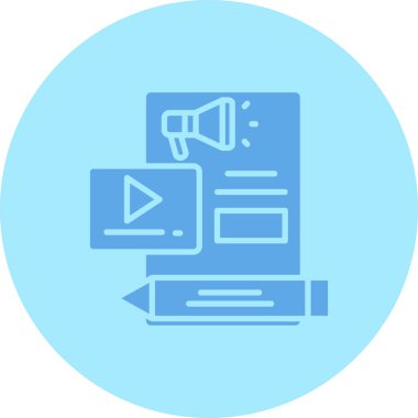 video. Web simgesi basit illüstrasyon