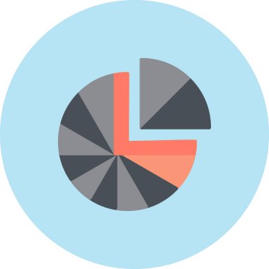 Pasta diyagramı simgesi. vektör illüstrasyonu