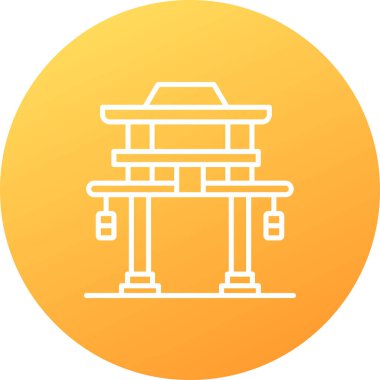 Modern yapı simgesinin vektör illüstrasyonu