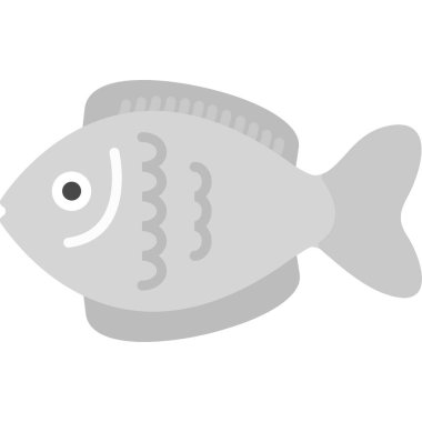 Flounder simgesi, vektör illüstrasyonu basit tasarım