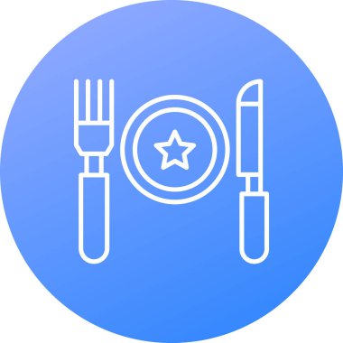 Akşam yemeği ikonu vektör illüstrasyonu