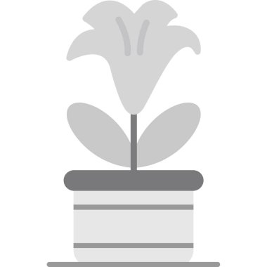 beyaz arkaplanda izole edilmiş modaya uygun düz biçimli bitki simgesi.