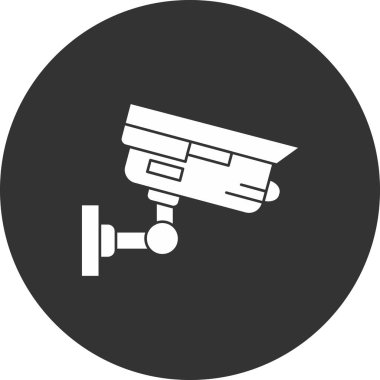 Güvenlik kamerası ikonu. Web için izleme vektör simgelerinin basit çizimi