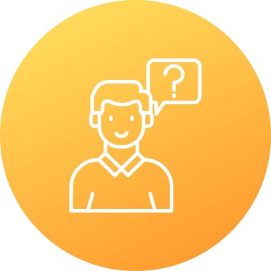 Konuşması olan bir adamın vektör çizimi