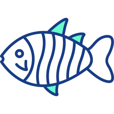 Balık. Web simgesi basit illüstrasyon