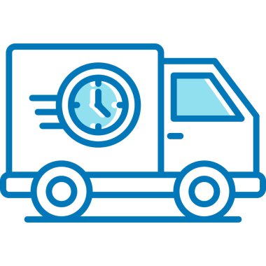 dağıtım aracı simgesi, vektör illüstrasyonu