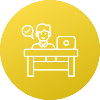 Dizüstü bilgisayar simgesi vektör çizimi