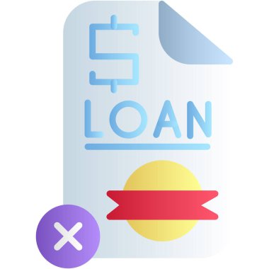 Vektör içinde borç simgesi. Logotype