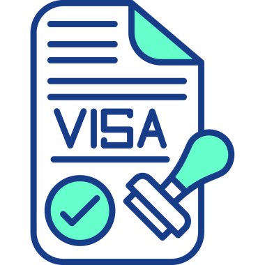 Pasaport web simgesi basit illüstrasyon