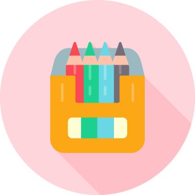 Okulun düz simgesi, vektör illüstrasyonu