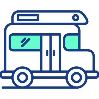 bus web simgesi basit illüstrasyon