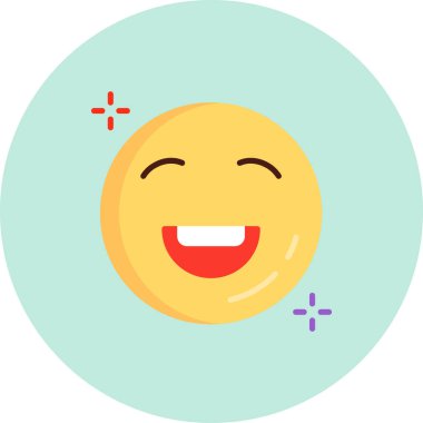 Mutlu yüz simgesi, vektör çizimi